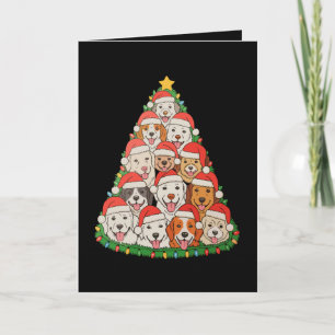 Christmas Tree Puppies Xmas Puppy Dog Mum Dad Holiday Card