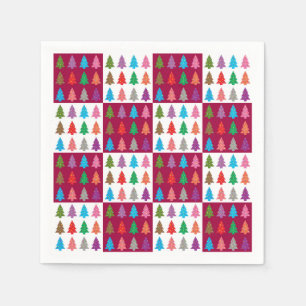 Christmas tree quilt pattern napkin