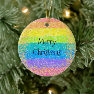 Christmas Tree Rainbow Ceramic Tree Decoration