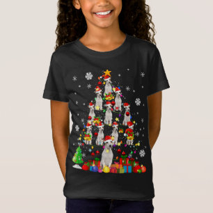 Christmas Tree Rat Terrier Christmas Santa Dog Lov T-Shirt