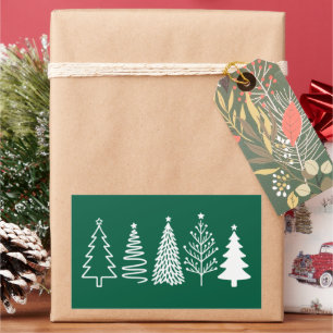 Christmas Tree  Rectangular Sticker