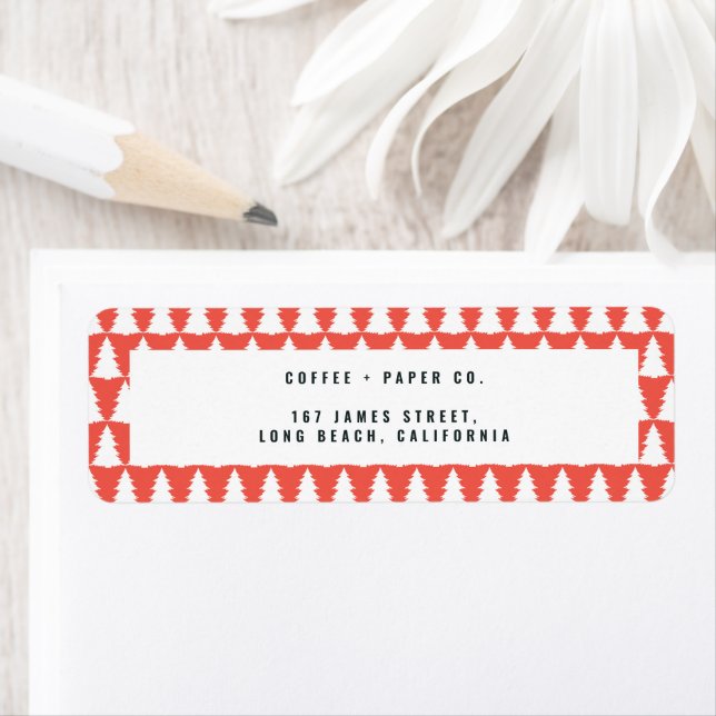 Christmas tree red modern holiday simple stylish (Insitu)