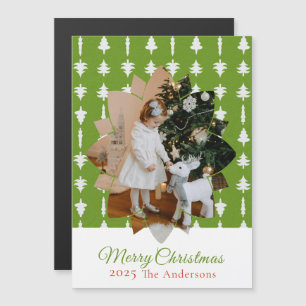 Christmas Tree Red Photo Holiday Magnetic