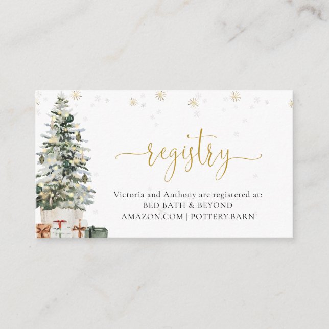Christmas Tree Registry Enclosure Card (Front)