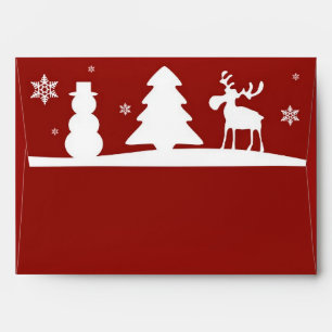 Christmas Tree Reindeer Snowman Envelopes