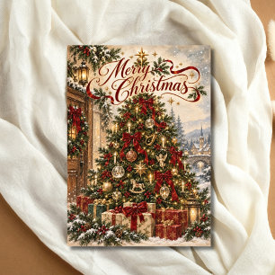 Christmas Tree Religious Christian Christmas Holiday Card