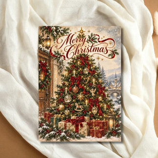 Christmas Tree Religious Christian Christmas Holiday Card