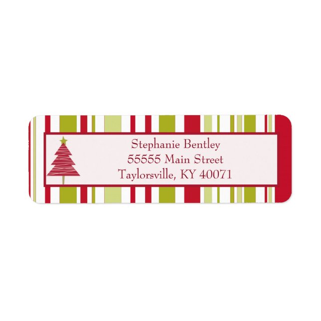 Christmas Tree Return Address Label (Front)