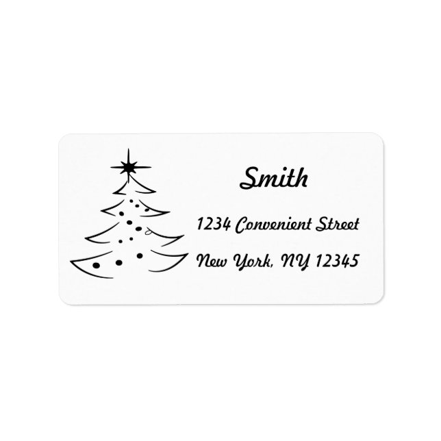 Christmas Tree Return Address Label (Front)