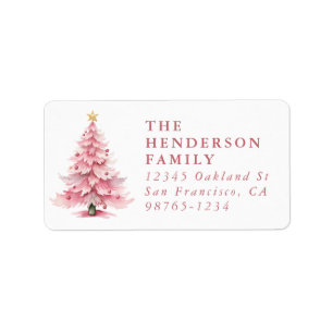 Christmas Tree Return Address Label