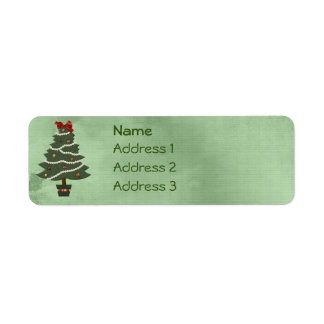 Christmas Tree Return Address Label