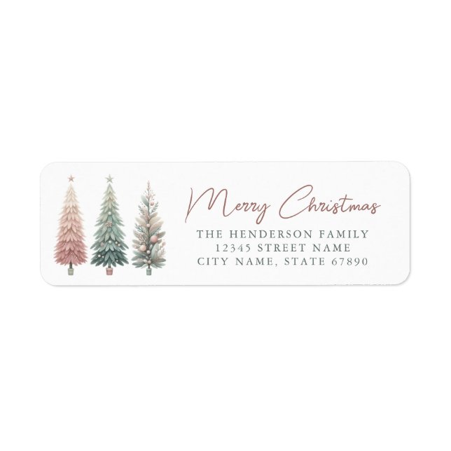 Christmas Tree Return Address Labels (Front)