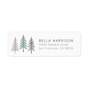 Christmas Tree Return Address Labels