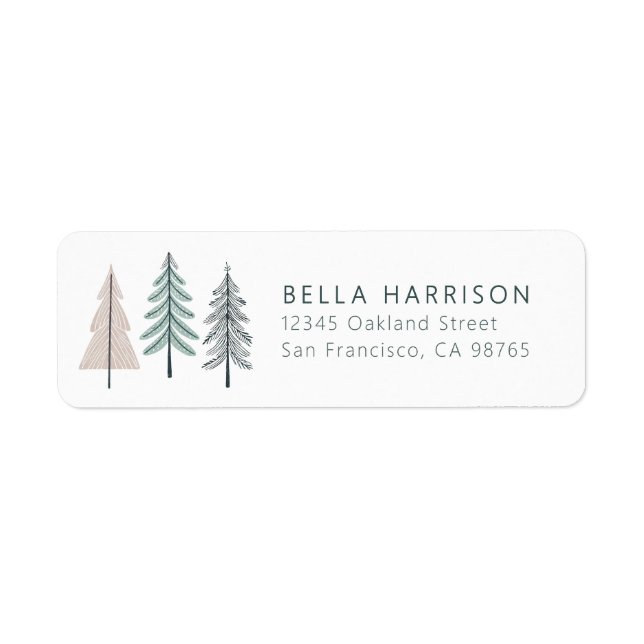 Christmas Tree Return Address Labels (Front)