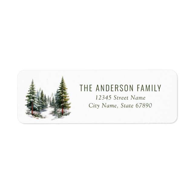 Christmas Tree Return Address Labels (Front)