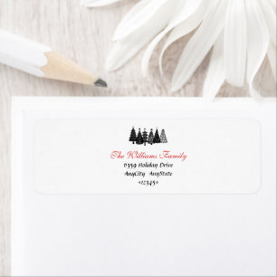 Christmas Tree Return Address Labels