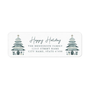 Christmas Tree Return Address Labels