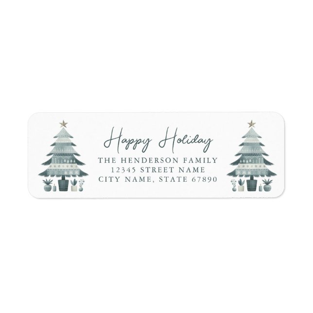 Christmas Tree Return Address Labels (Front)