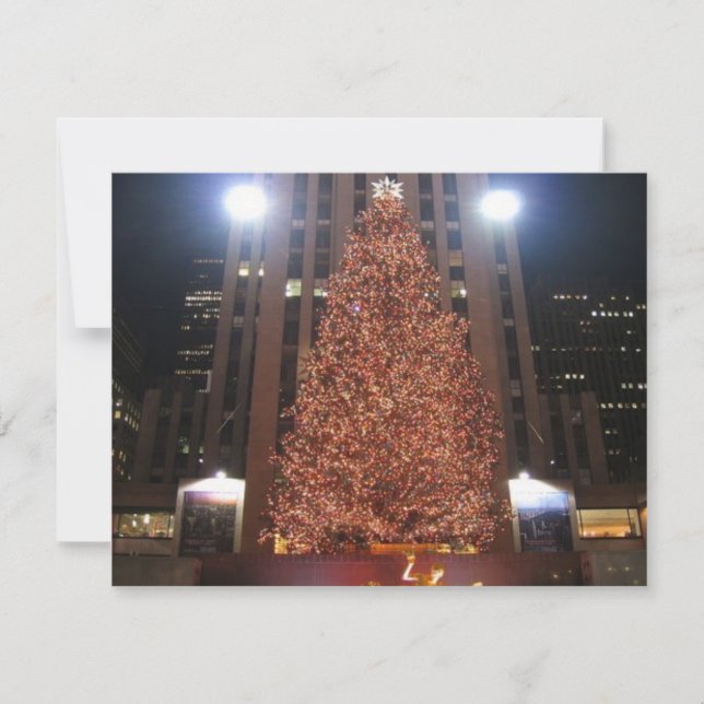 Christmas Tree Rockefeller Centre Holiday Card (Front)