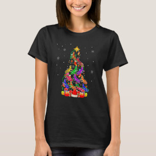 Christmas Tree Santa Bearded Dragons X Mas Lights  T-Shirt