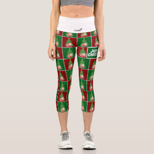 Christmas tree   Santa   customisable   blackfly Capri Leggings