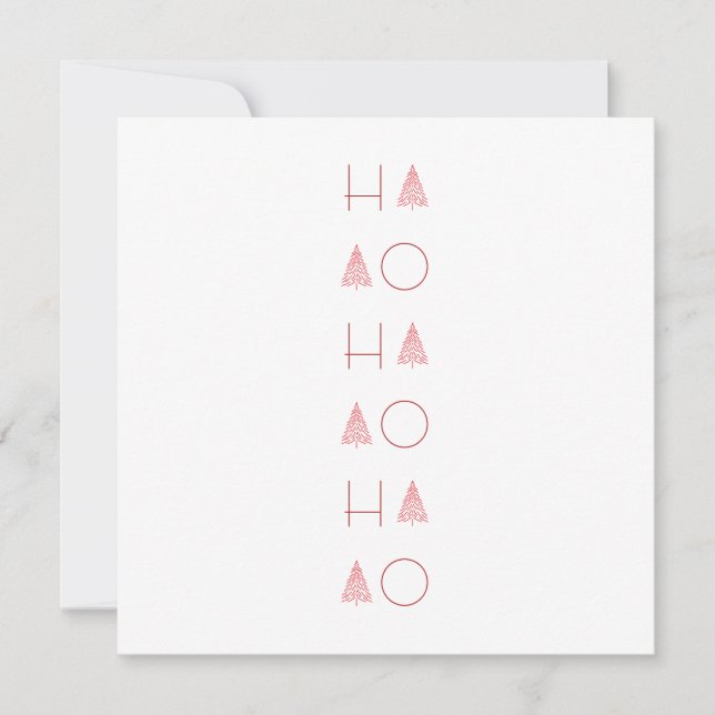 Christmas Tree Scandi Minimalist Simple Holiday  Invitation (Front)