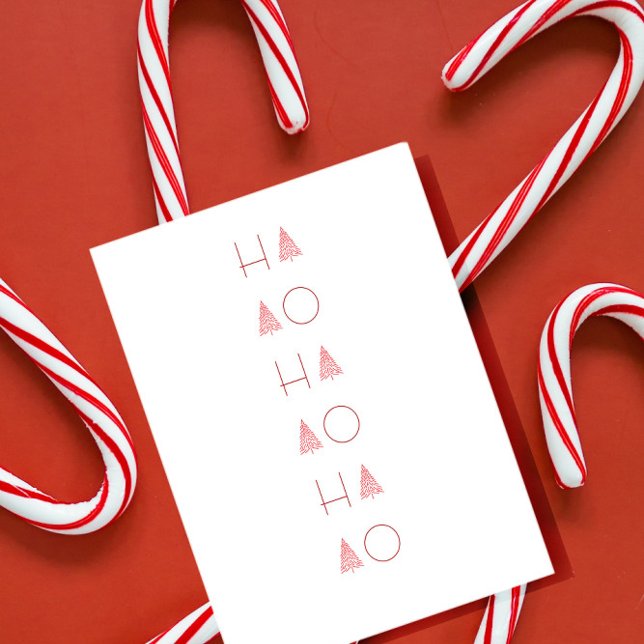 Christmas Tree Scandi Minimalist Simple Holiday  Postcard (Creator Uploaded)