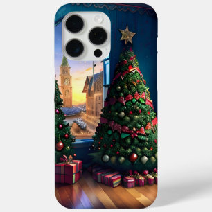 Christmas Tree Scene Landscape iPhone 15 Pro Max Case