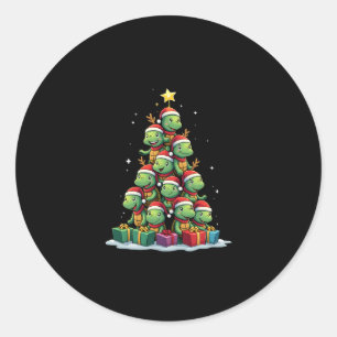 Christmas Tree Sea Turtle Turtles Tortoise T-Shirt Classic Round Sticker