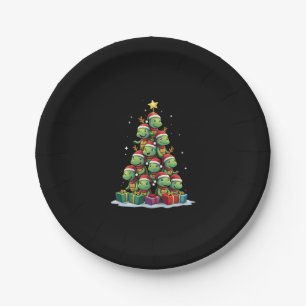 Christmas Tree Sea Turtle Turtles Tortoise T-Shirt Paper Plate