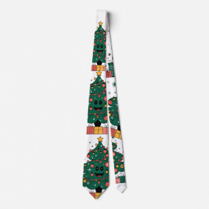Christmas tree Season greetings Tie