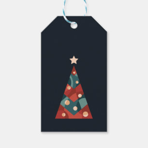 Christmas tree seasonal abstract xmas design gift tags