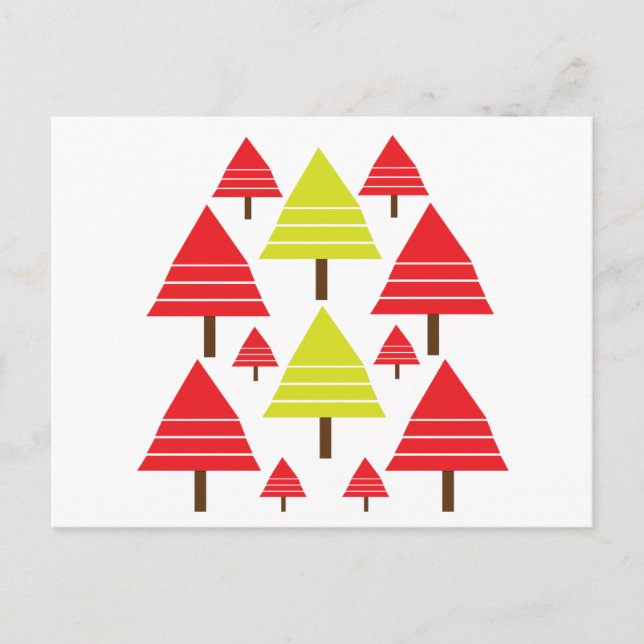 Christmas Tree Seasons Greetings Postcard (Front)