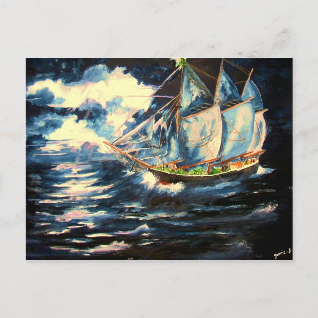 Christmas Tree Ship Holiday Postcard (Front)