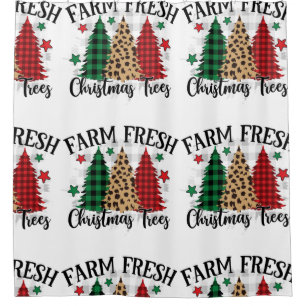 christmas tree shower curtain