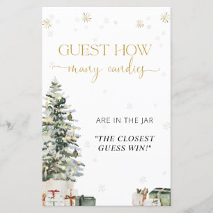 Christmas Tree Shower Guess the Baby Food Game