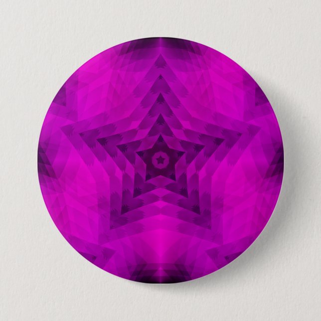 Christmas Tree Silhouette & Purple Star Gradient 7.5 Cm Round Badge (Front)