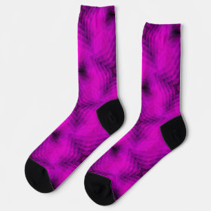 Christmas Tree Silhouette & Purple Star Gradient Socks