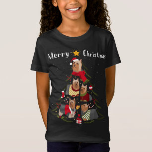 Christmas Tree Silky Terrier Lover Xmas Dog Owner T-Shirt
