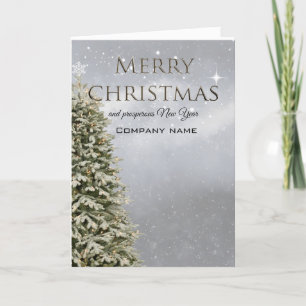 Christmas tree silver deer compani holiday card