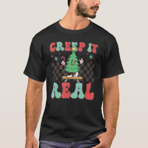 Christmas Tree Skateboarding Creep it Real Xmas Ho T-Shirt