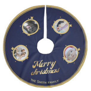 Christmas tree skirt family photos 