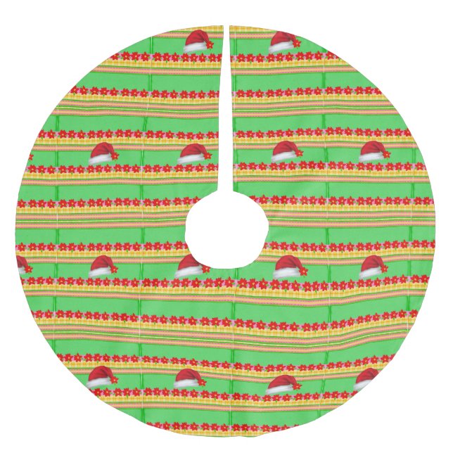 Christmas Tree Skirt Santa Hat  (Front)