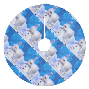 Christmas Tree Skirt/Snowman Fleece Tree Skirt