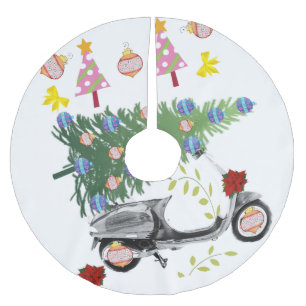Christmas Tree Skirt Tree Bicycle 