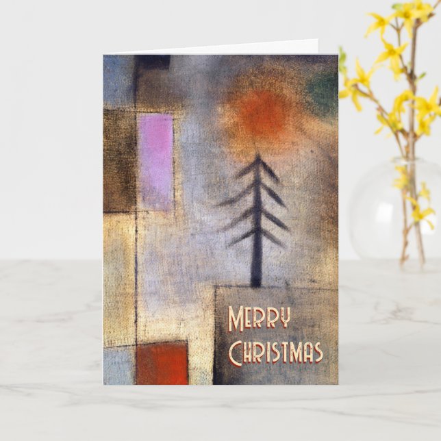 Christmas Tree - Small fir picture - Paul Klee - Card (Yellow Flower)