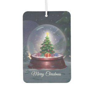 Christmas Tree Snow Globe Car Air Freshener