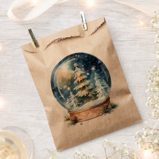 Christmas Tree Snow Globe Favour Bags