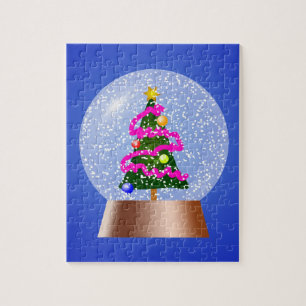 Christmas Tree Snow Globe Jigsaw Puzzle