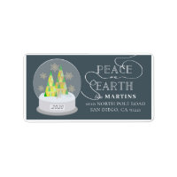 Christmas Tree Snow Globe Navy Blue Address